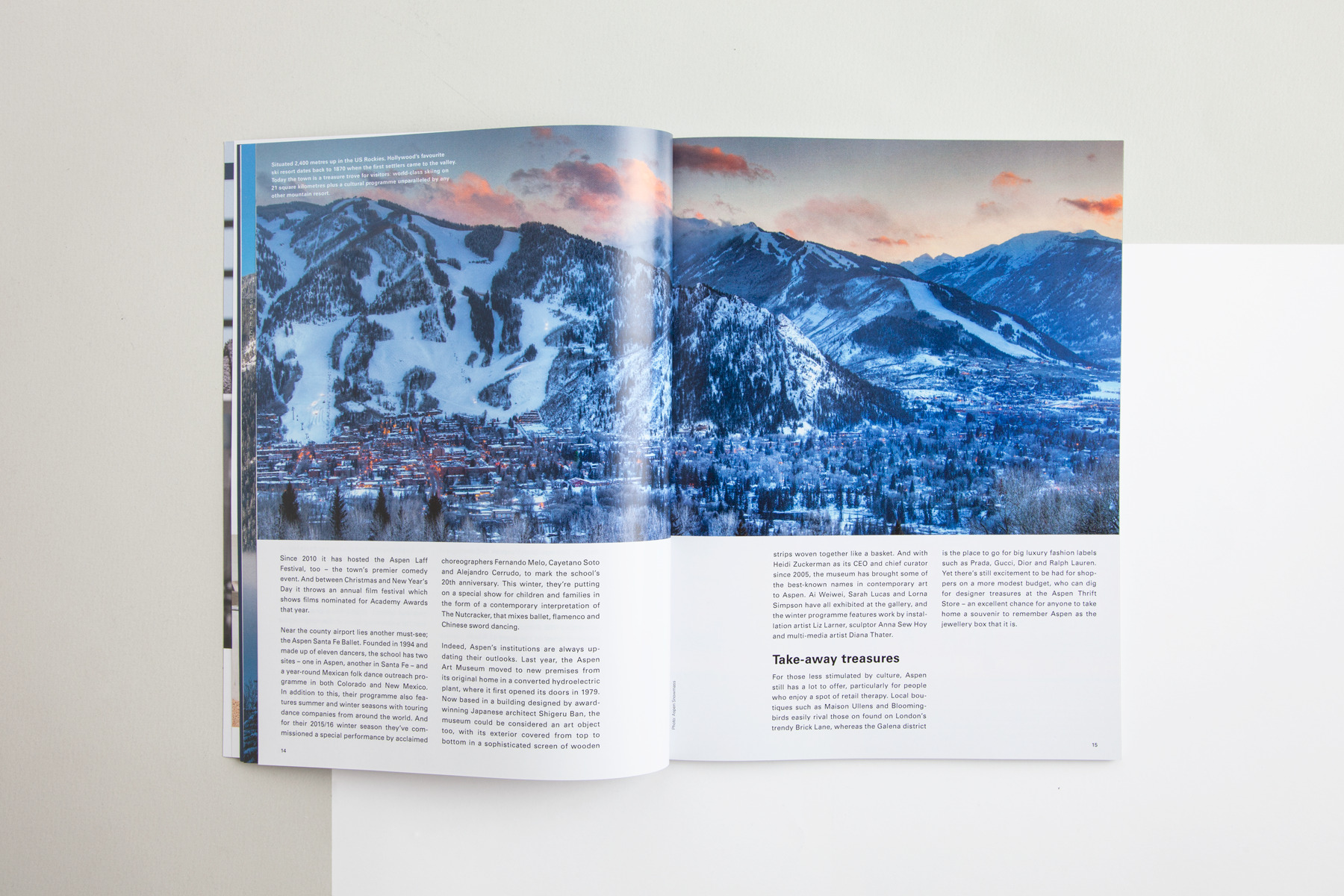 Aspen bei Abenddämmerung, GROHE Magazine – Editorial Design & Art Direction: Faible Creative