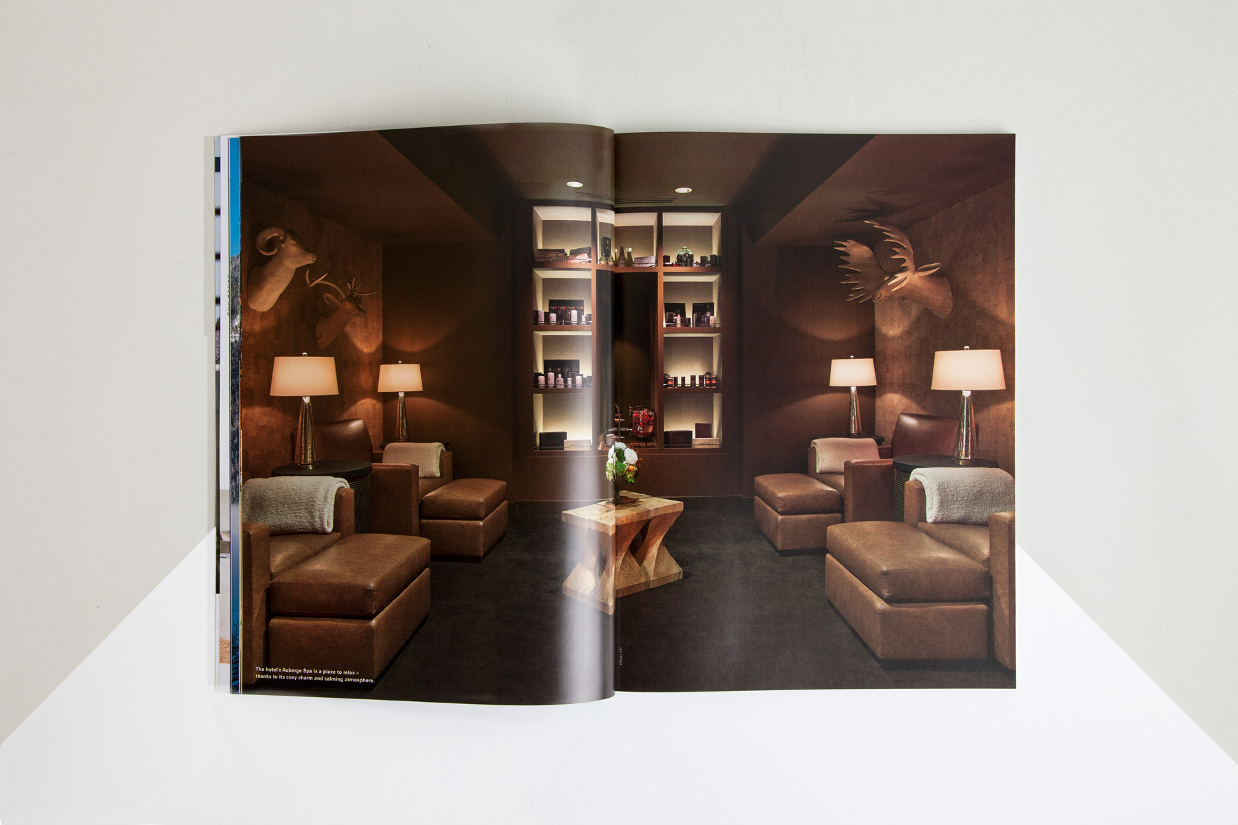 Auberge Spa Lounge, Aspen – GROHE Magazine, Art Direction: Faible Creative