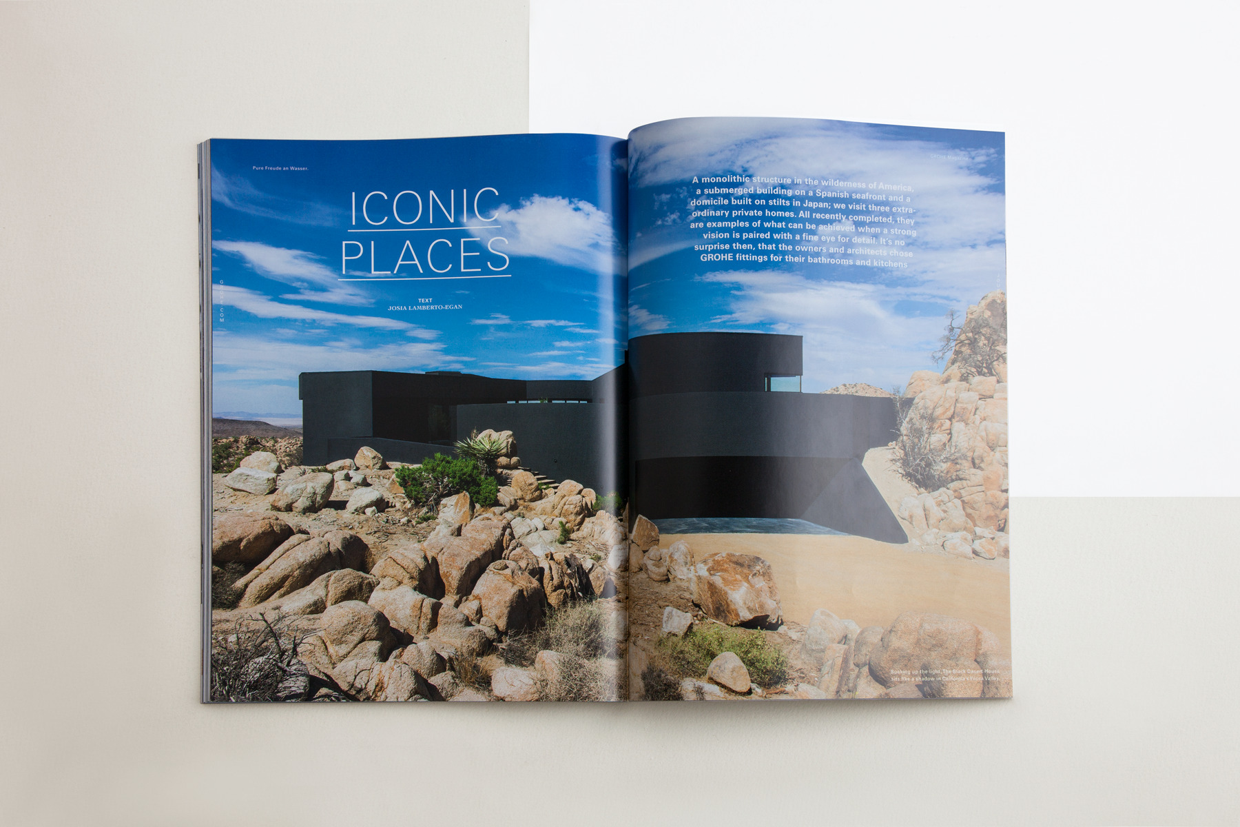 Black Desert House, Joshua Tree – GROHE Magazine, Art Direction: Faible Creative